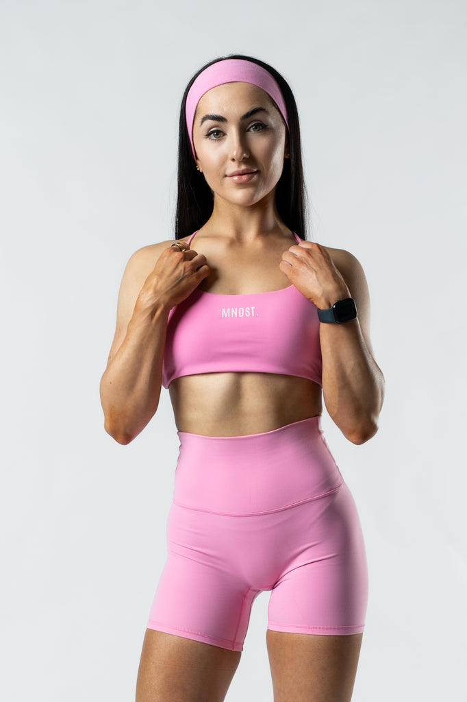 STAPLES V2 STRAPPY SPORTS BRA - PINK