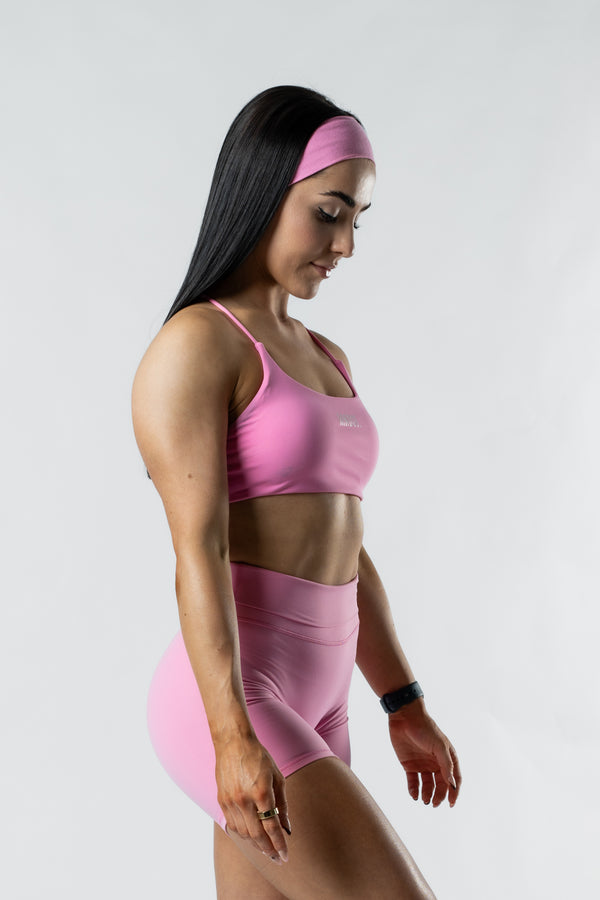 STAPLES V2 STRAPPY SPORTS BRA - PINK