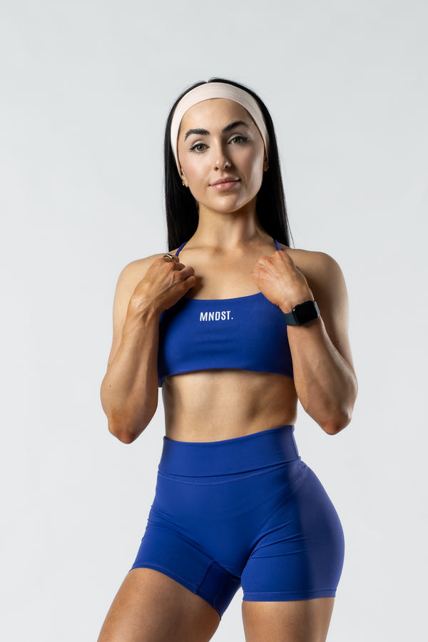 STAPLES V2 STRAPPY SPORTS BRA - MIDNIGHT BLUE