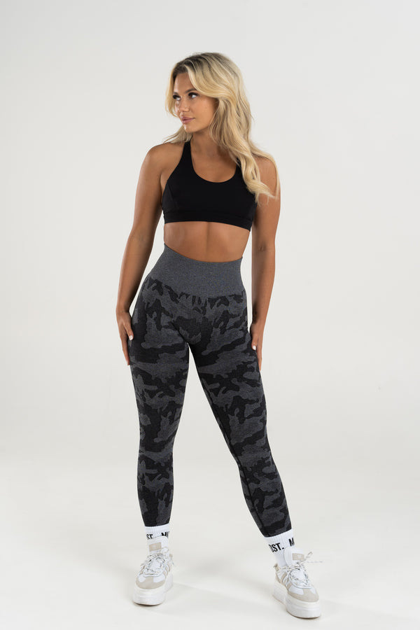 CAMO SEAMLESS LEGGINGS - CHARCOAL