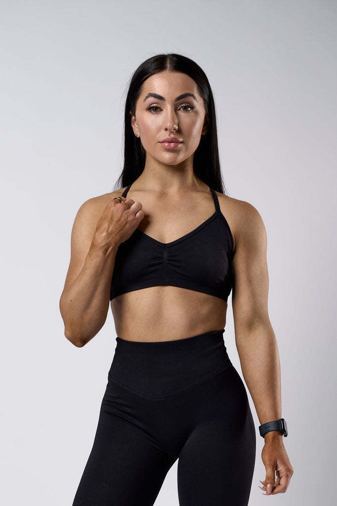 SYNERGY SEAMLESS BRA - BLACK