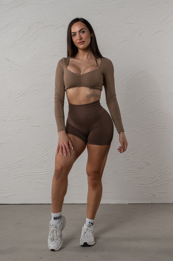 SCULPT SHORTS - COFFEE