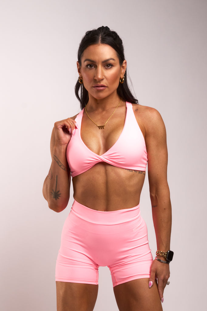 TROPIX 2.0 SPORTS BRA - CORAL PINK