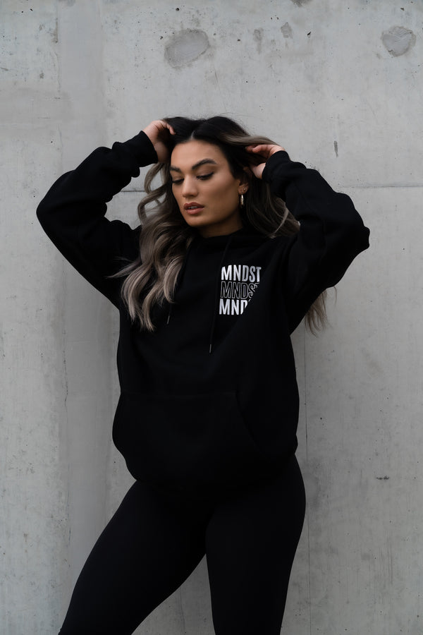 MNDST OVERSIZED HOODIE - BLACK