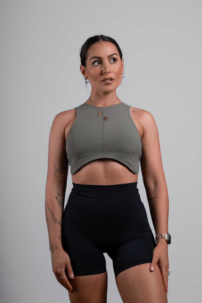 SCULPT CROP - KHAKI