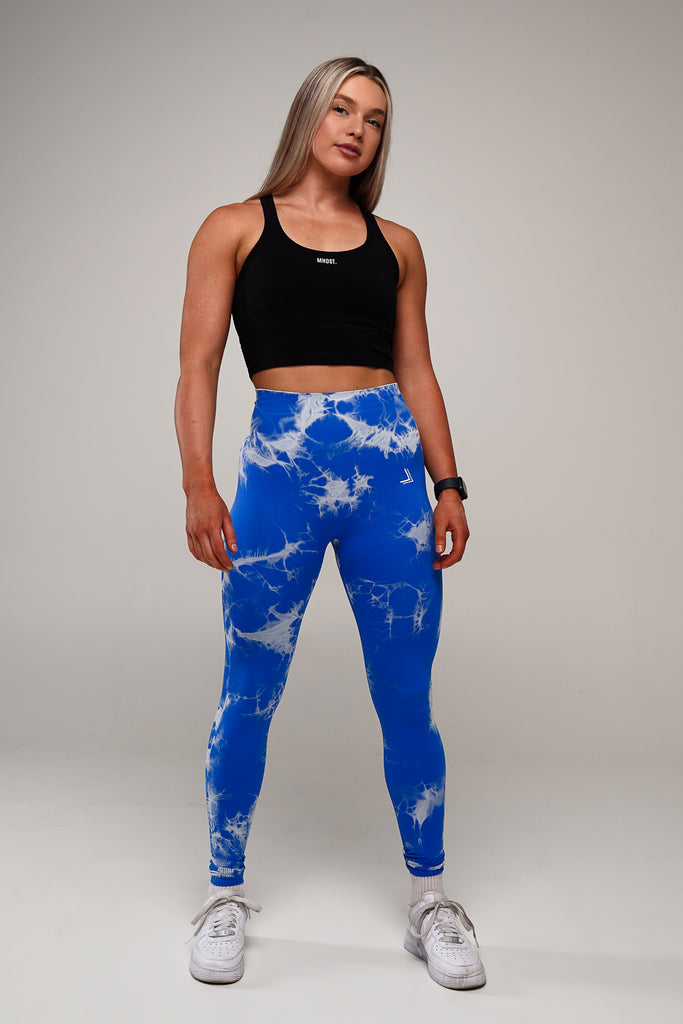 TIE-DYE LEGGINGS V4 - COBALT BLUE