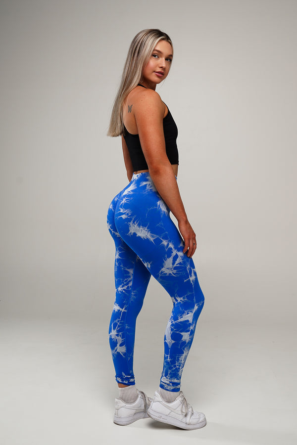 TIE-DYE LEGGINGS V4 - COBALT BLUE