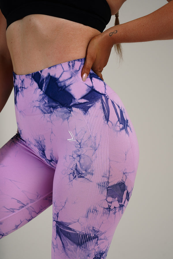 TIE-DYE LEGGINGS V4 - ELECTRIC PURPLE