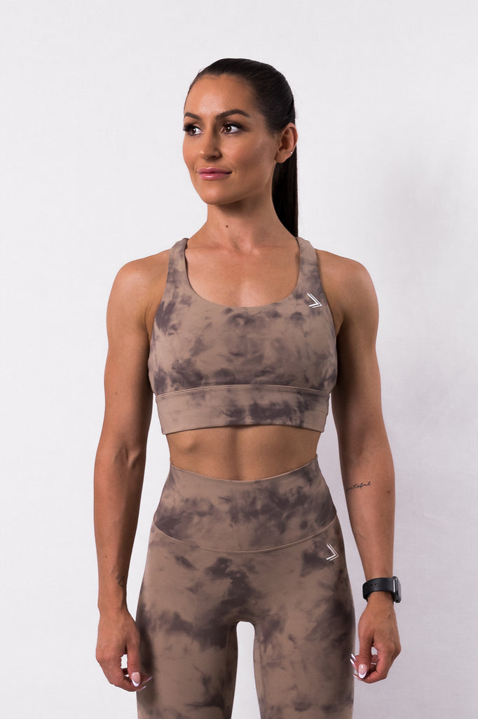 Staple Sports Bra - Mauve Tie Dye