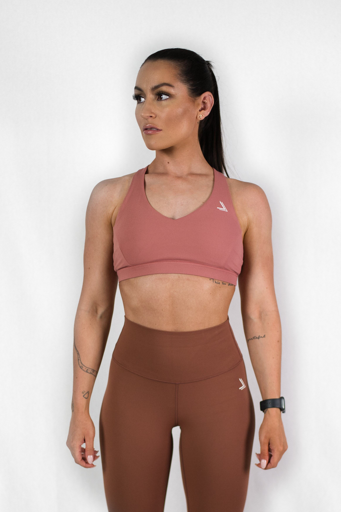 Neapolitan Sports Bra - Almost Strawberry